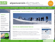 Tablet Screenshot of alpenverein-stuttgart.de